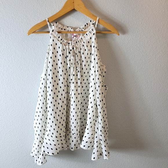 Parker Cold Shoulder Ivory Black Blouse - Picture 3 of 12